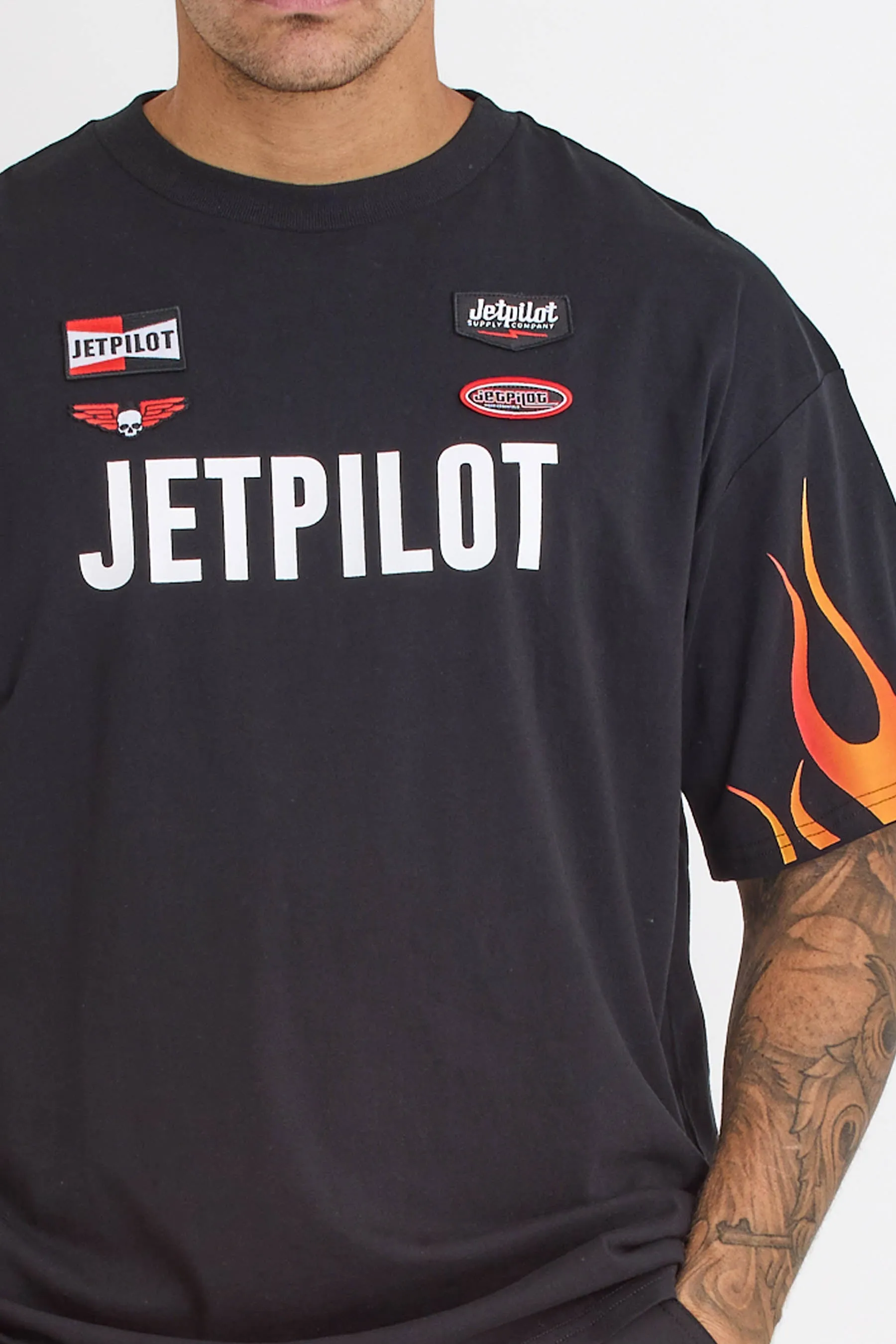 Jetpilot Vintage Flames Tee - Black