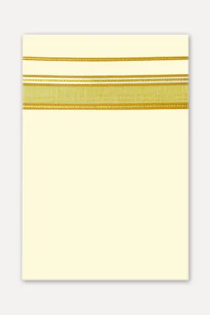 Jivanaa Kora - Double Layered Dhoti With Fancy Borders For Men (Assorted Border & Colors) | Uathayam