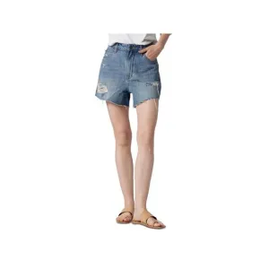 JOIE Womens Blue Zippered Pocketed Raw-edge Hems Shorts Shorts 28