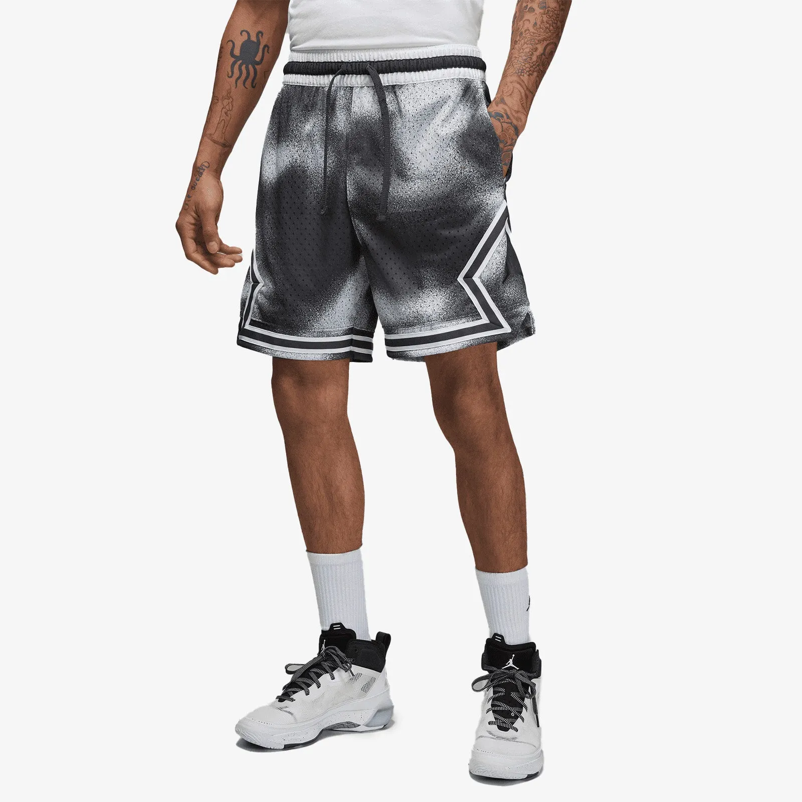Jordan Sport Dri-FIT AOP Diamond Shorts - Smoke Grey