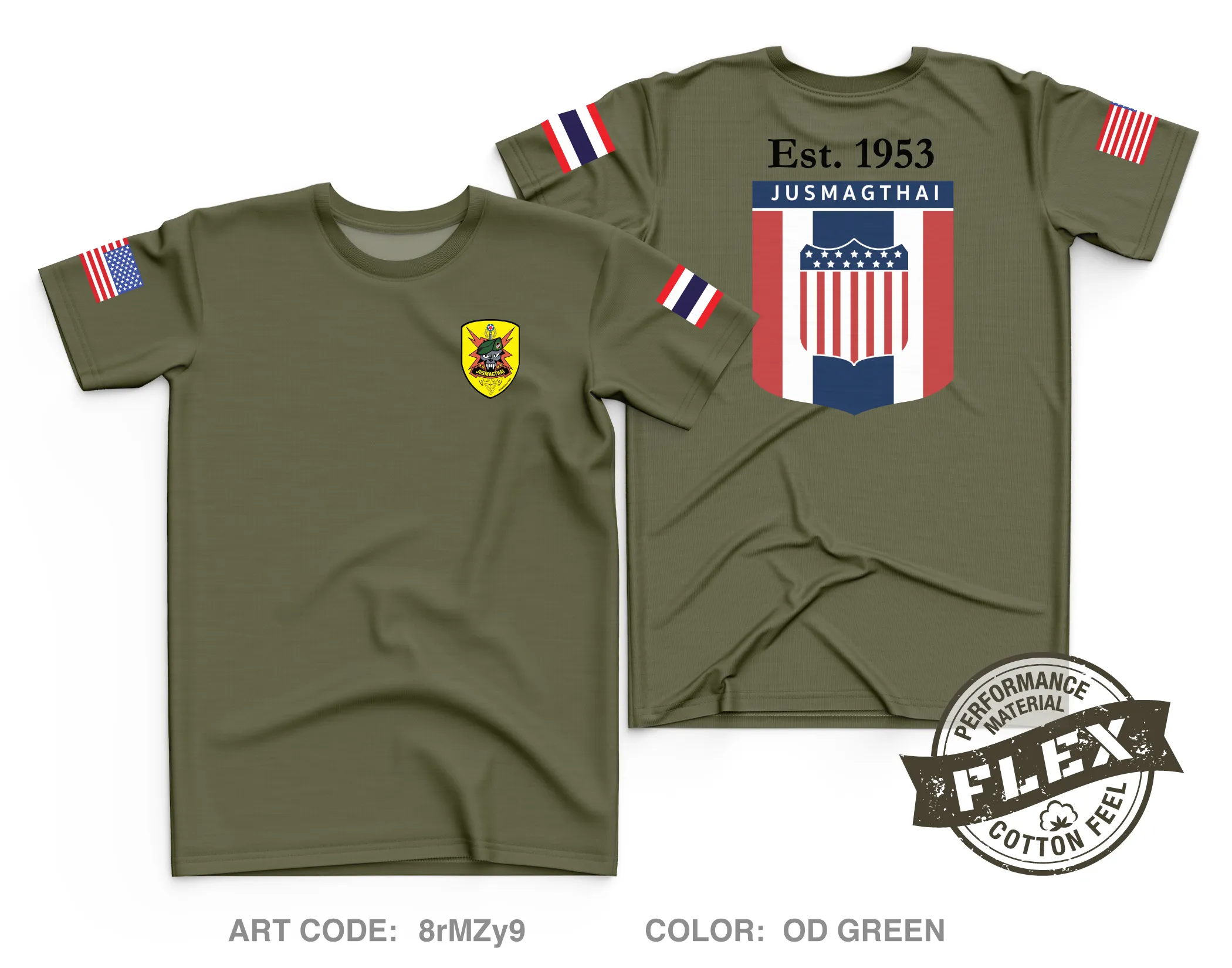 JUSMAGTHAI Core Men's SS Flex Performance Tee - 8rMZy9