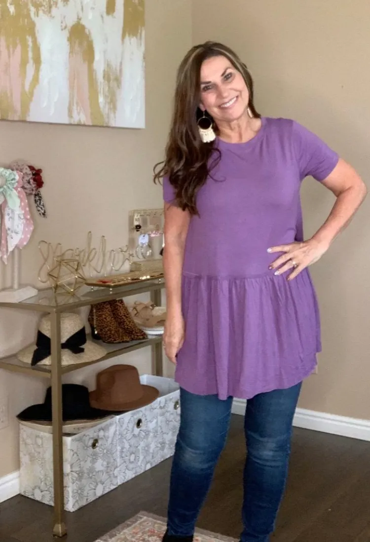 Kacie Ruffle Bottom Top 15 colors-Final Sale