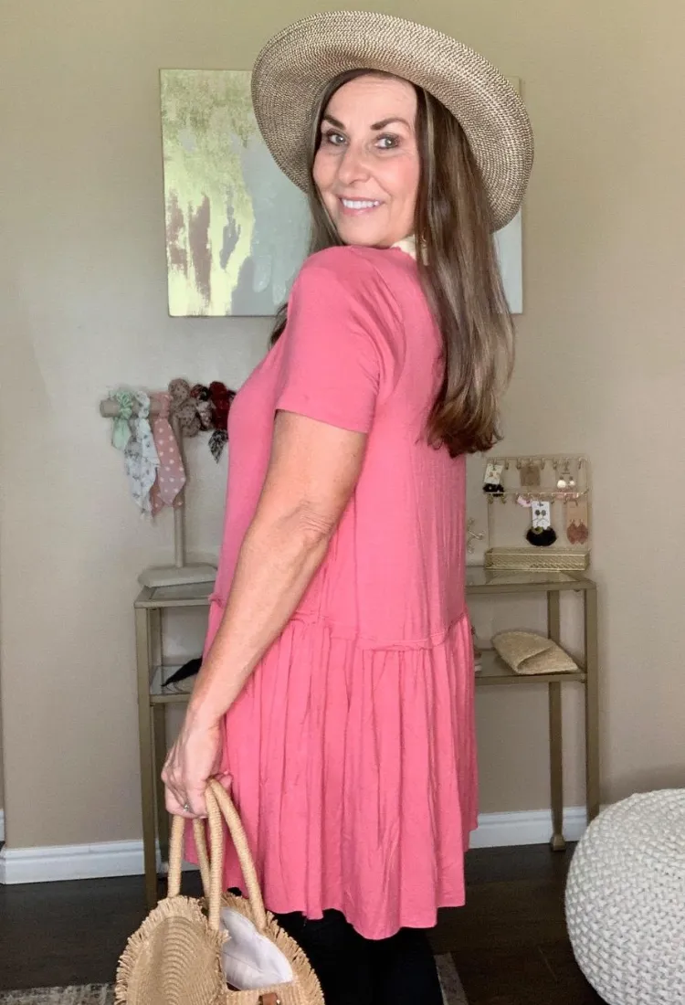 Kacie Ruffle Bottom Top 15 colors-Final Sale