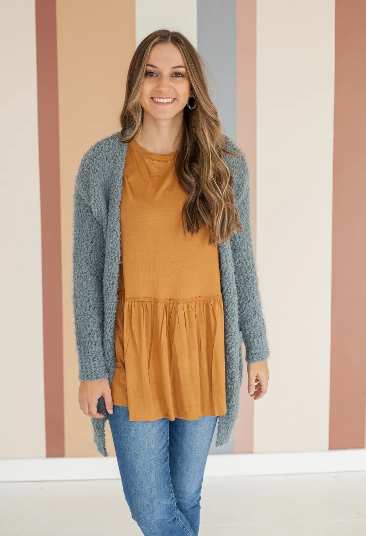 Kacie Ruffle Bottom Top 15 colors-Final Sale