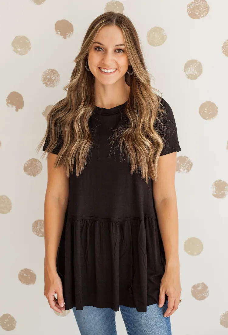 Kacie Ruffle Bottom Top 15 colors-Final Sale