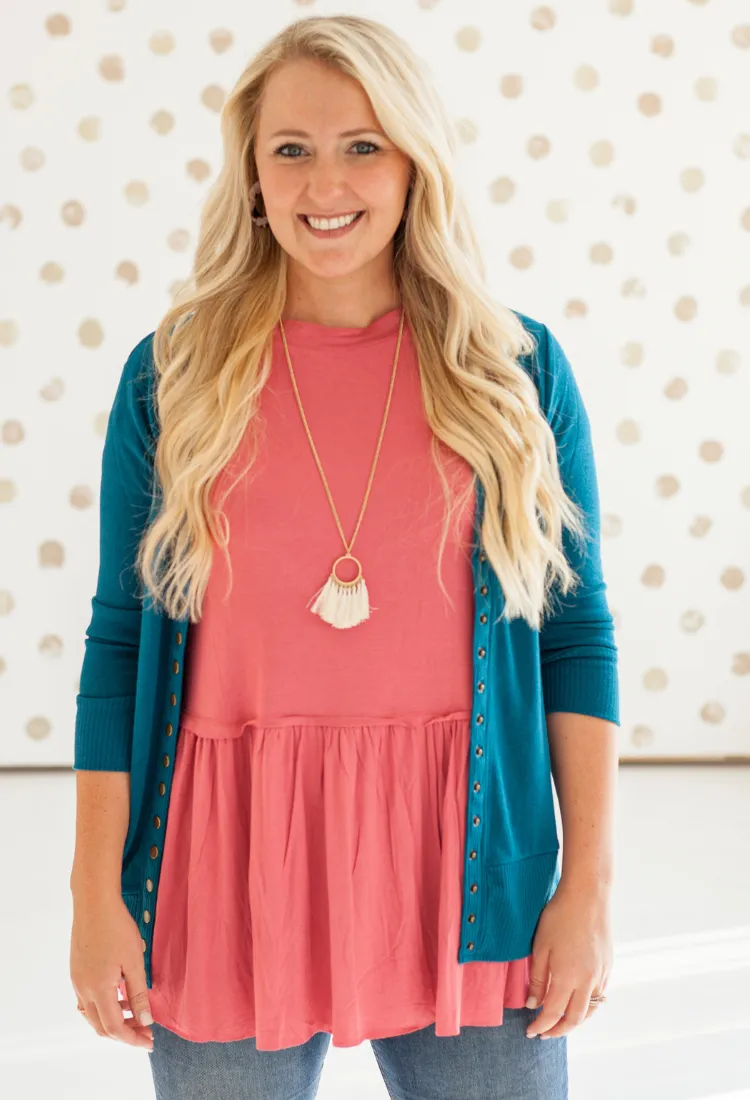 Kacie Ruffle Bottom Top 15 colors-Final Sale