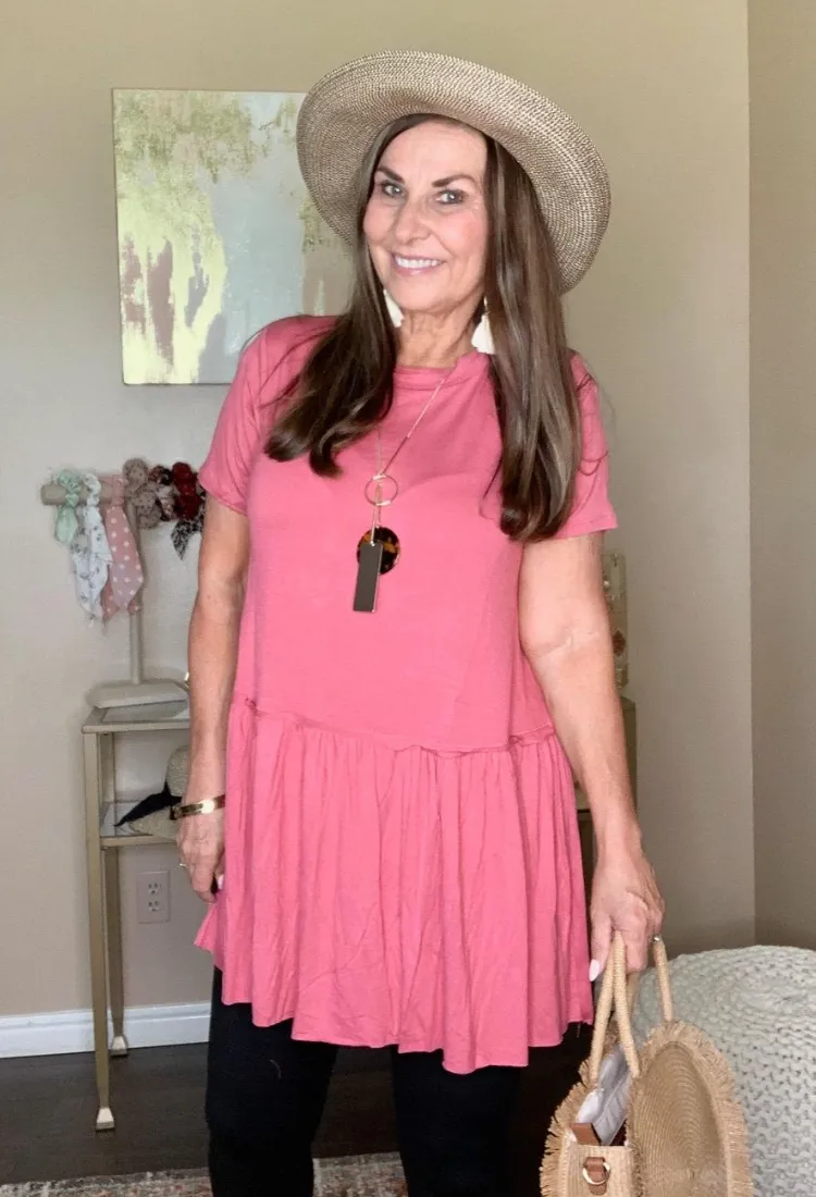Kacie Ruffle Bottom Top 15 colors-Final Sale