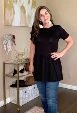 Kacie Ruffle Bottom Top 15 colors-Final Sale