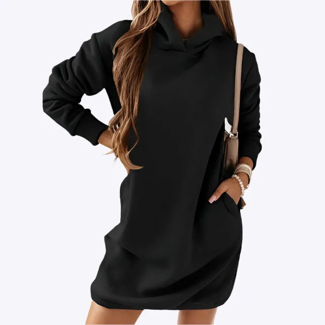 Kalina - Stylish Cozy Design Woman's Hooded Dress