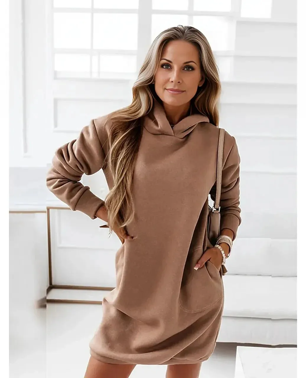 Kalina - Stylish Cozy Design Woman's Hooded Dress