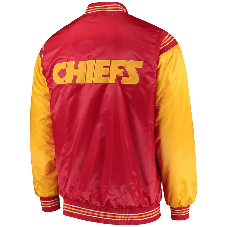 Kansas City Chiefs Starter Enforcer Satin Varsity Jacket