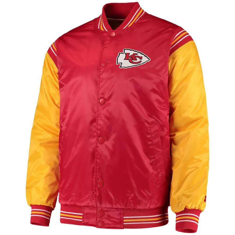 Kansas City Chiefs Starter Enforcer Satin Varsity Jacket