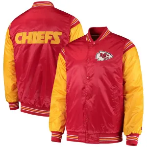 Kansas City Chiefs Starter Enforcer Satin Varsity Jacket