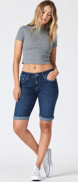 Karly Deep Blue Denim Bermuda Short