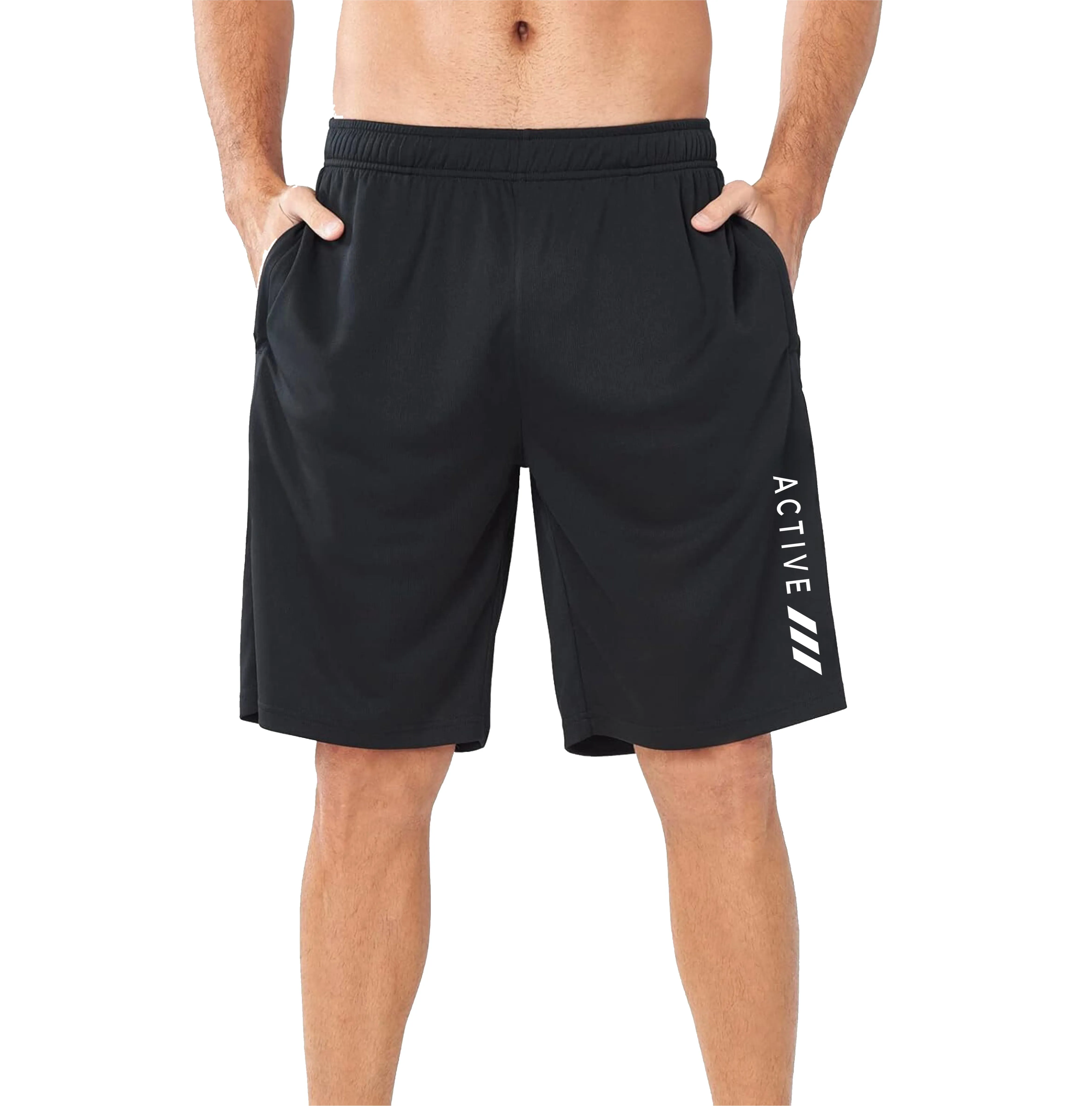 Kart Black Men's Active Wear Lycra Polyester Shorts | Active