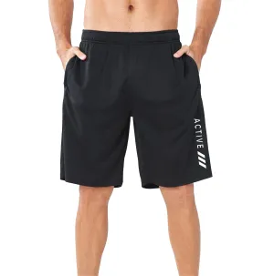 Kart Black Men's Active Wear Lycra Polyester Shorts | Active