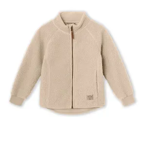 Khaki Embroidery Logo Zip Jacket