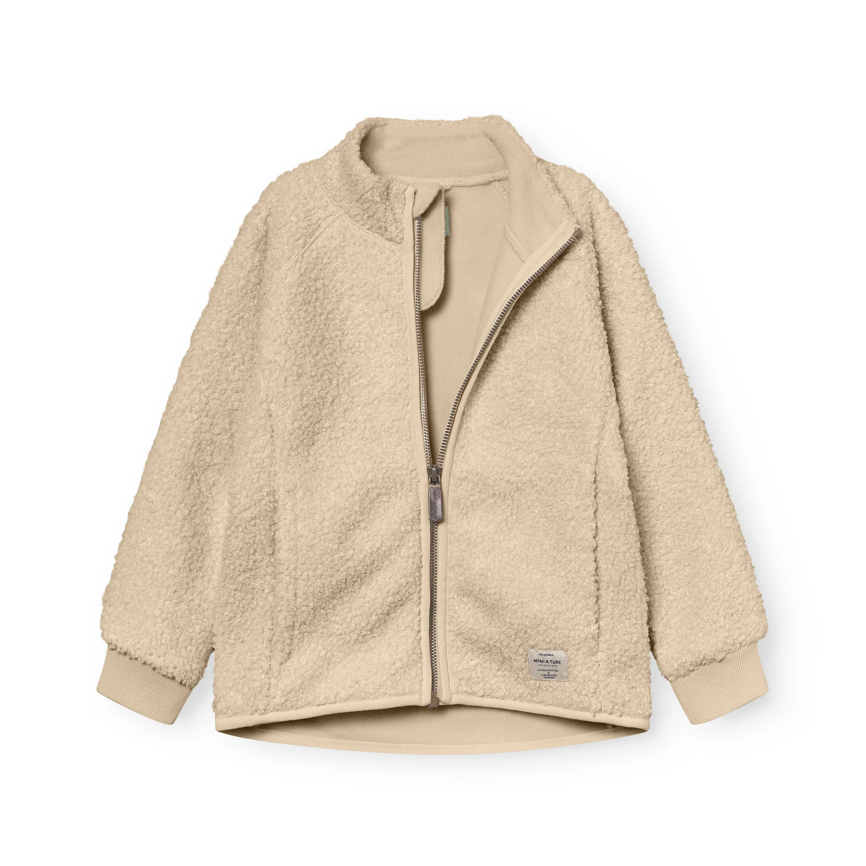Khaki Embroidery Logo Zip Jacket