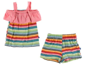 KicKee Pants Cancun Strawberry Stripe Cancun Girl Outfit