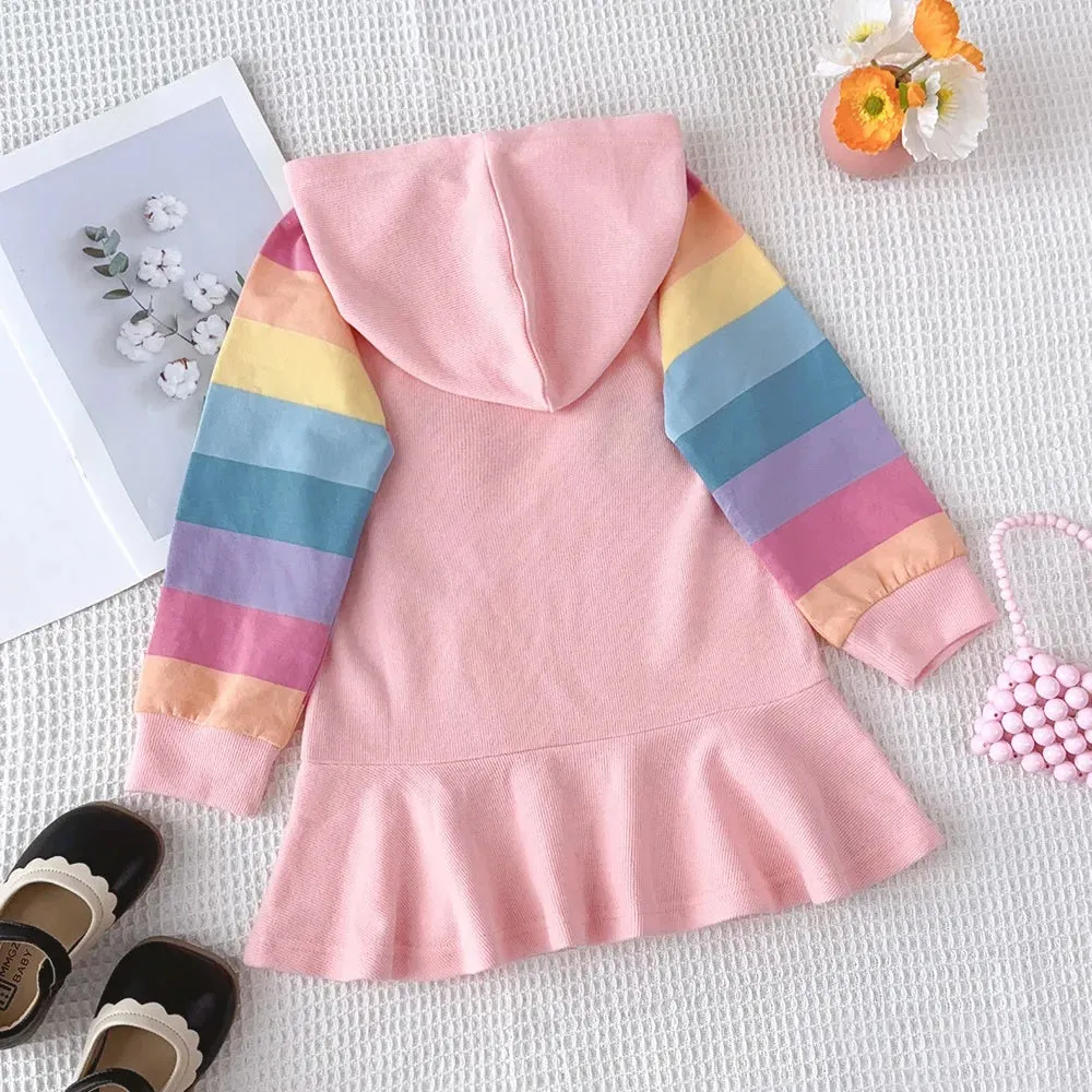 Kids Rainbow Colorful Pattern Dresses