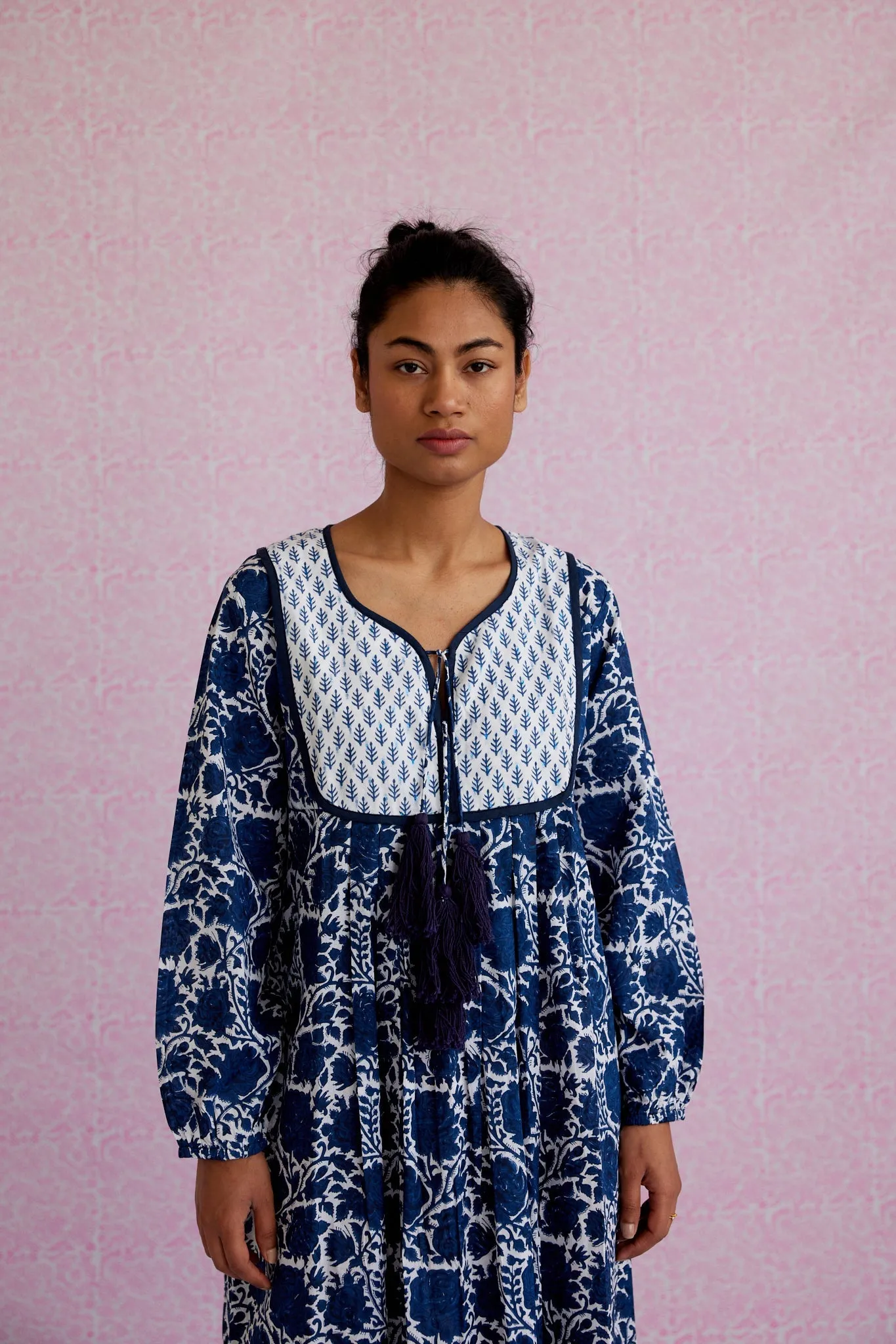 Kitty dress in indigo