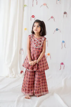 Klingaru Girl Sharara Set - Jharokha ( 6 mo - 1 Year - Last Piece)