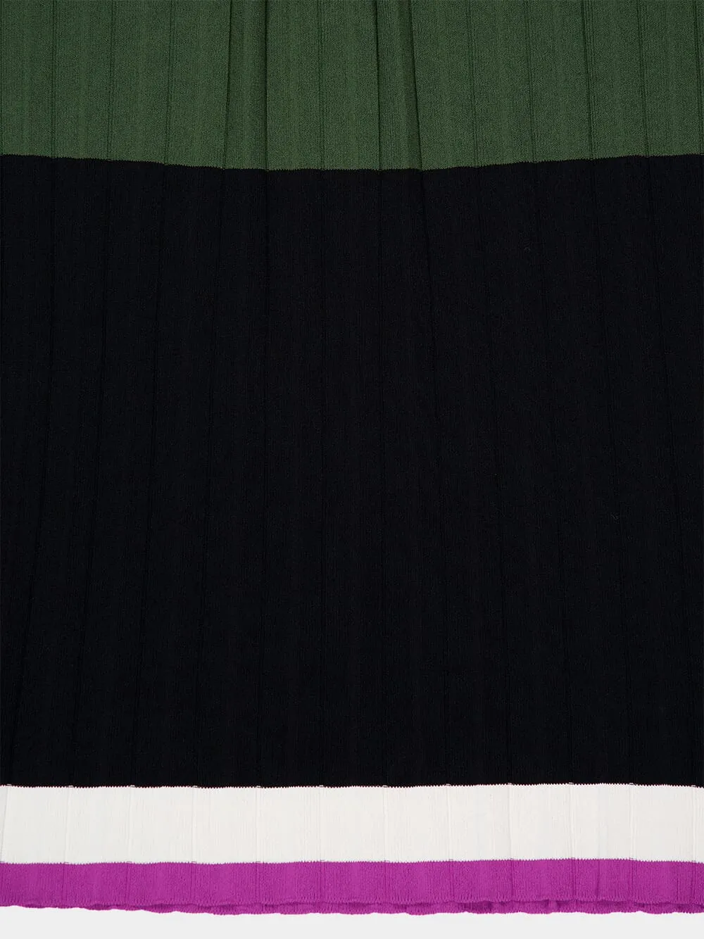 Knit Plissé Racer-Back Dress