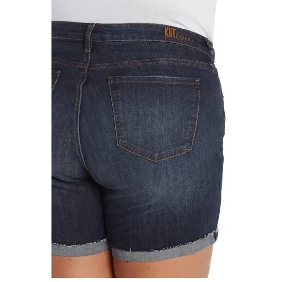 Kut From The Kloth Womens High Rise Boyfriend Jean Shorts Plus Sz 24W NWT