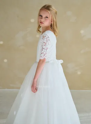 Lace Sleeve Tulle Dress 906