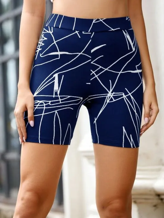 Ladies' Printed Casual And Comfortable Versatile Shorts Pants