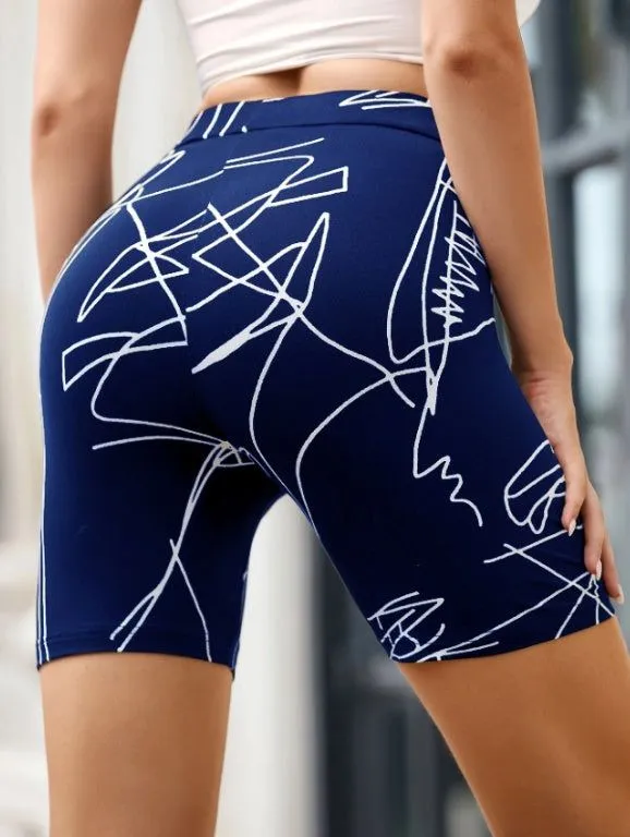 Ladies' Printed Casual And Comfortable Versatile Shorts Pants