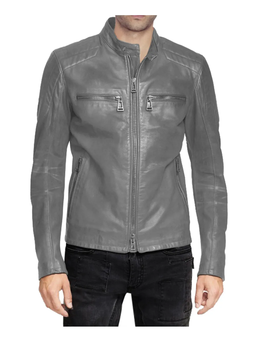 Lambskin Biker Edge Leather Jacket