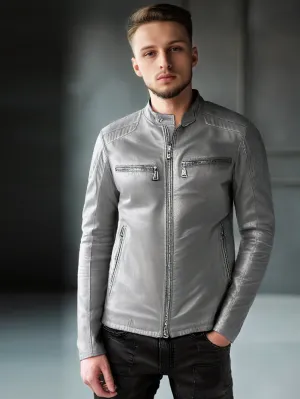 Lambskin Biker Edge Leather Jacket