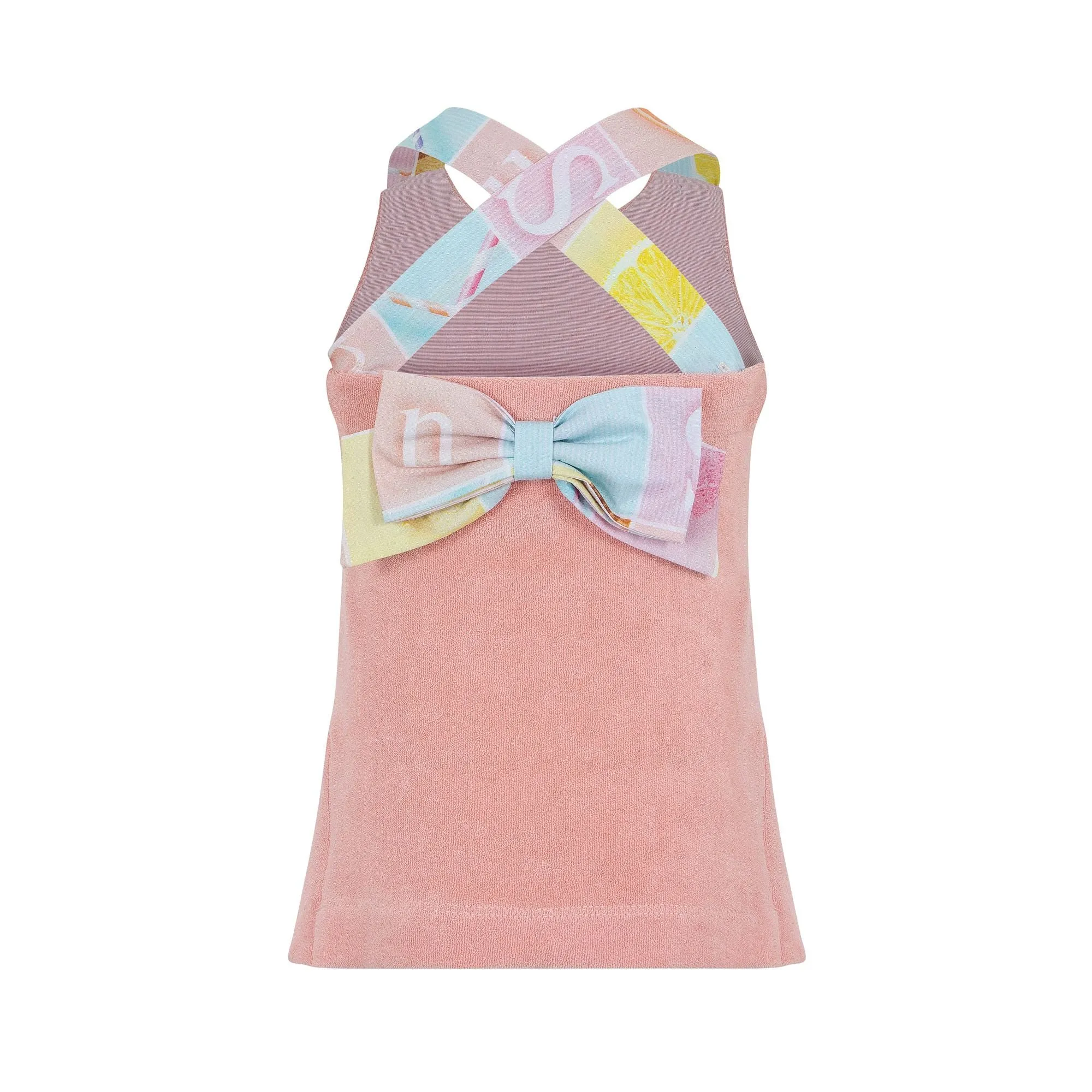 Lapin House Popsicle Towelling Dress - Peach