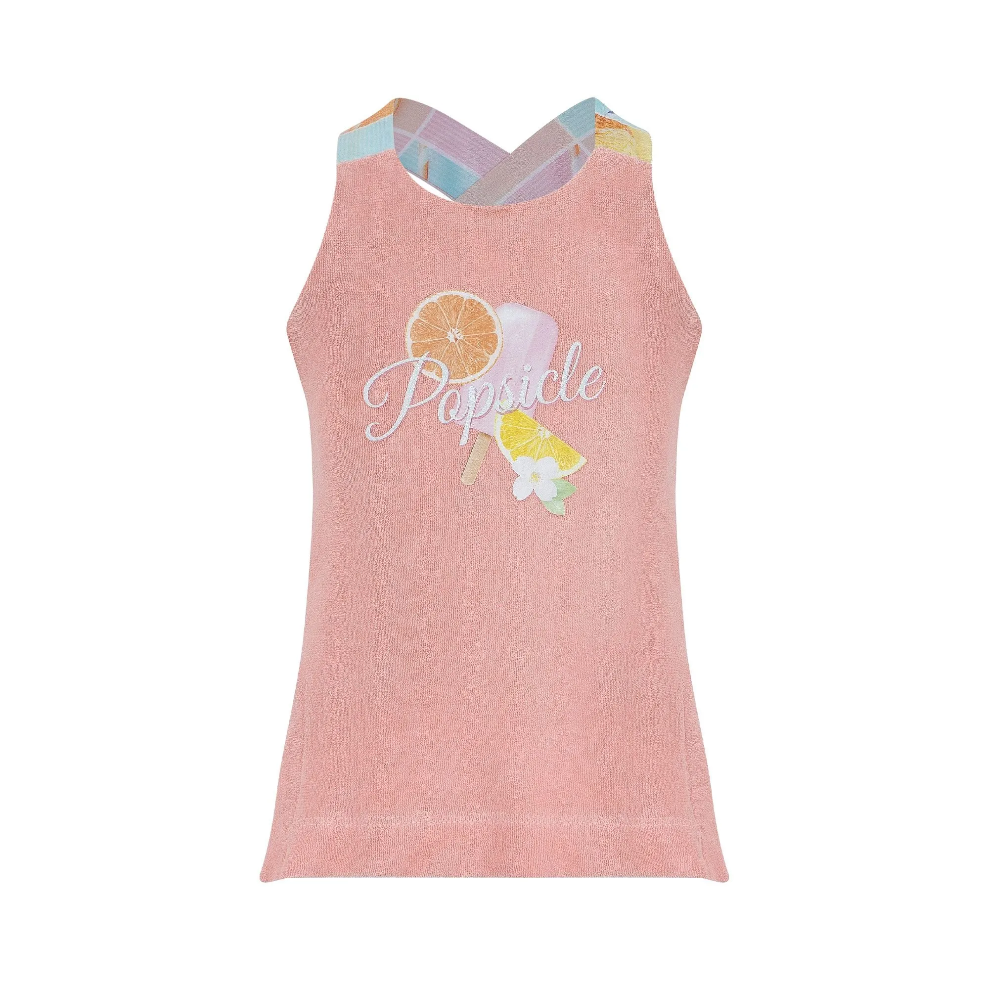 Lapin House Popsicle Towelling Dress - Peach