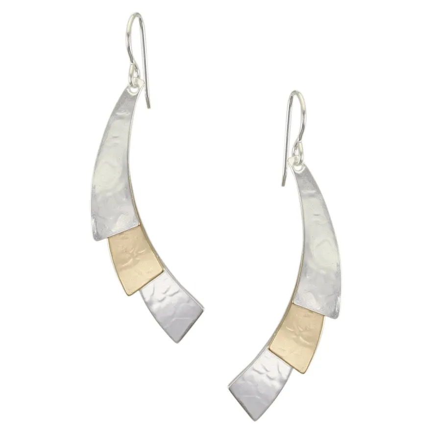 Large Layered Arcs Wire Earrings