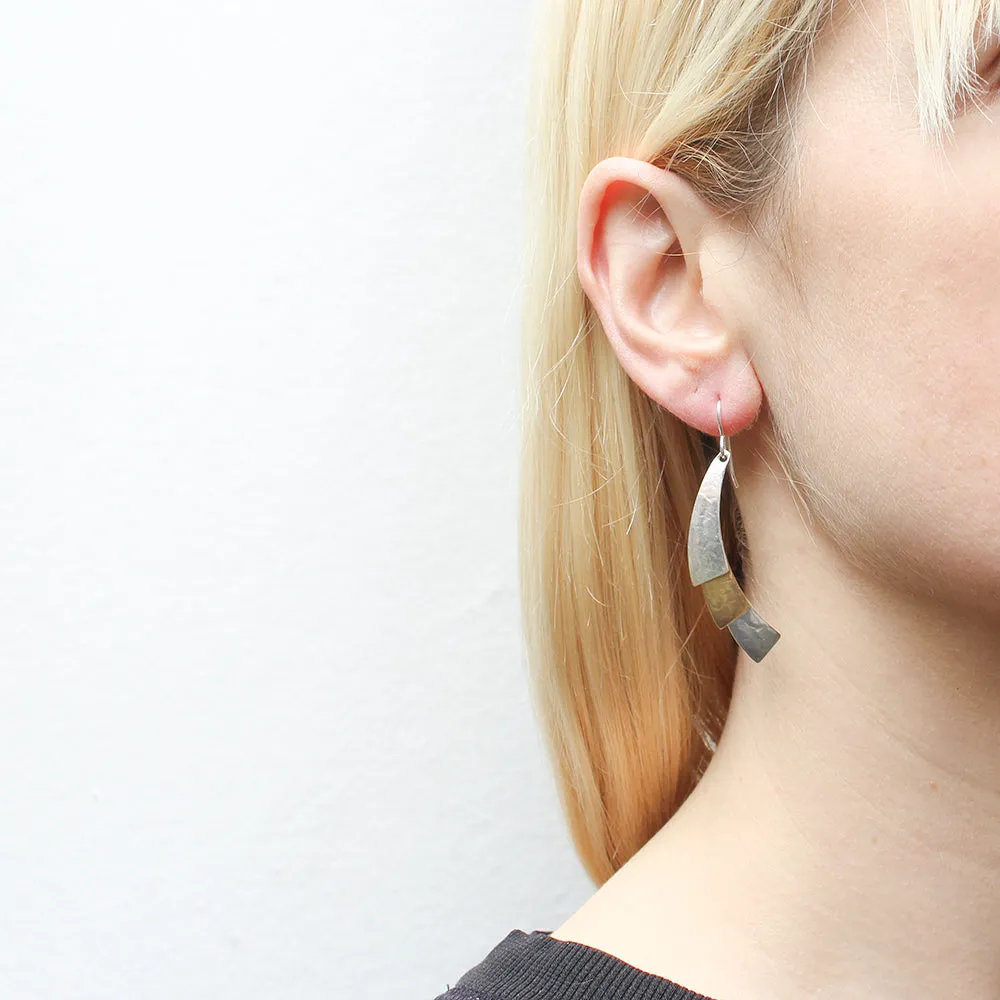 Large Layered Arcs Wire Earrings