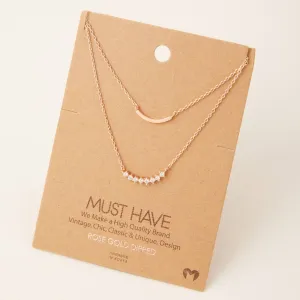 layered curved bar necklace