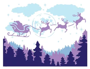 Layered Santa Moon A6 Layered Stencil TCW6045