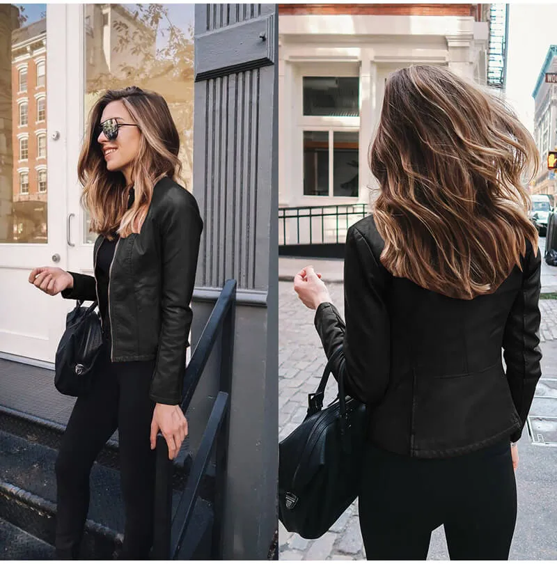 Lema – Stylish colored leather jacket