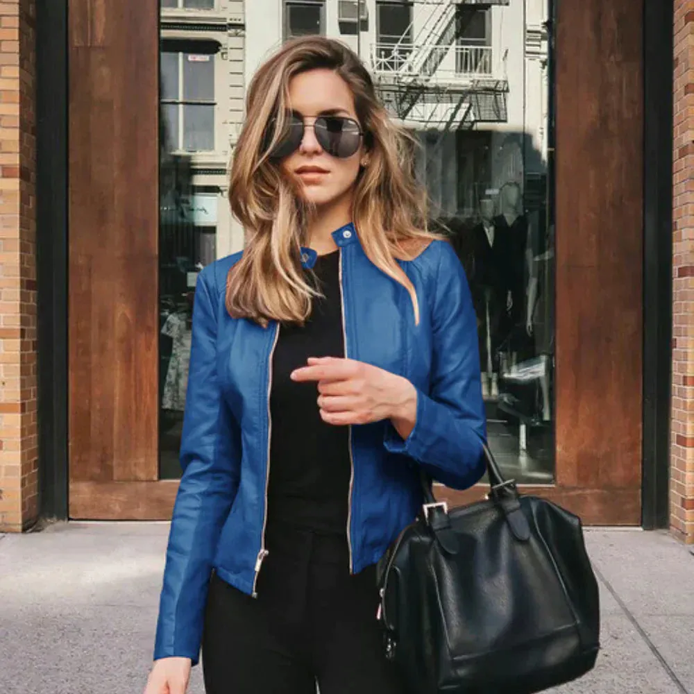 Lema – Stylish colored leather jacket