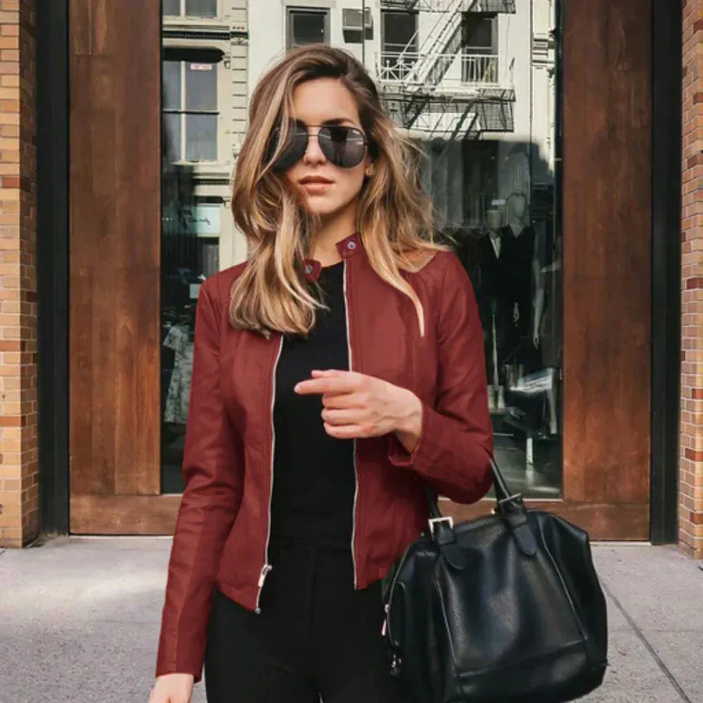 Lema – Stylish colored leather jacket