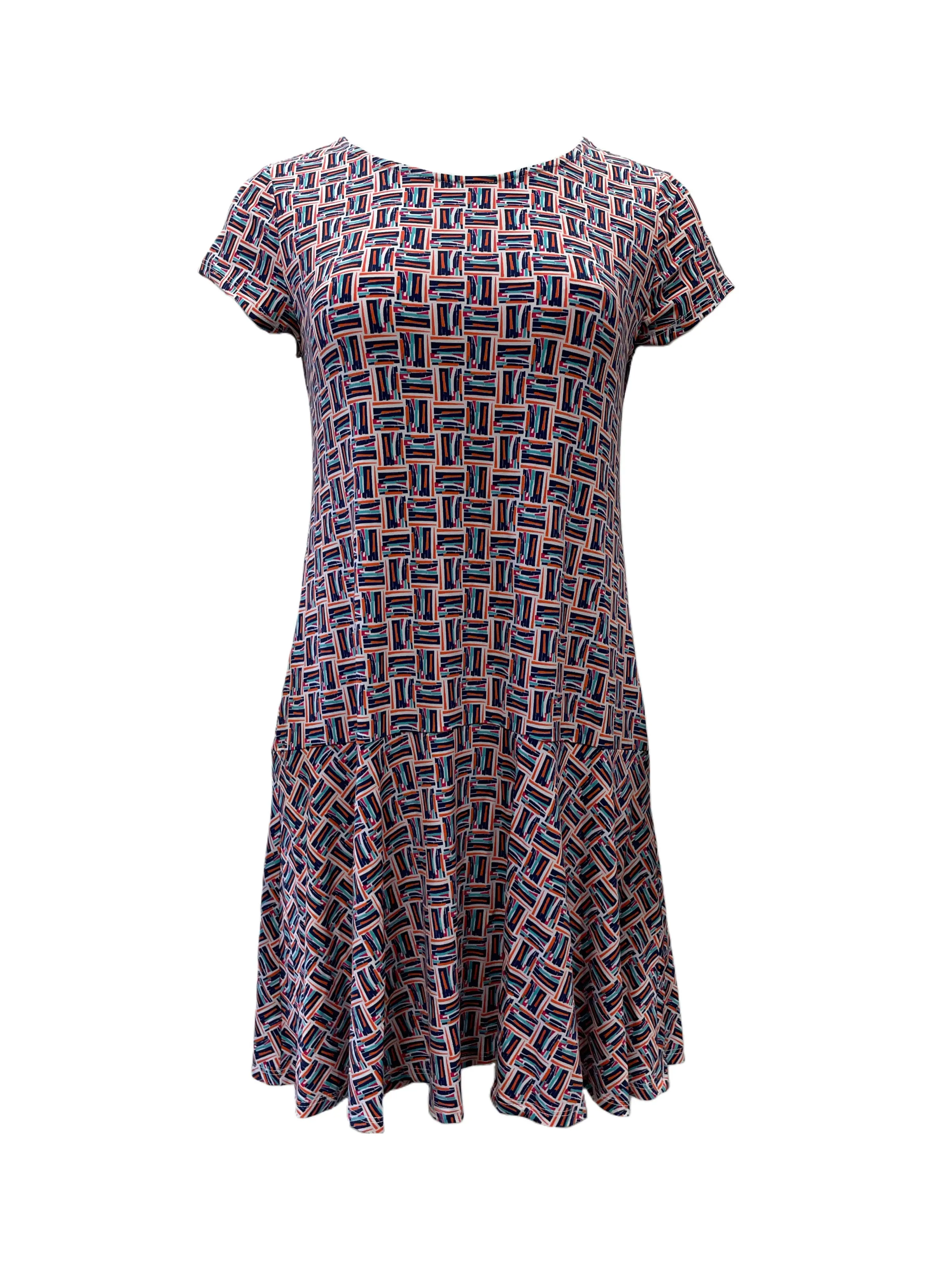 Leota Women's Multicoloured Sugarcane Stretchy Dress #2461 Medium NWT