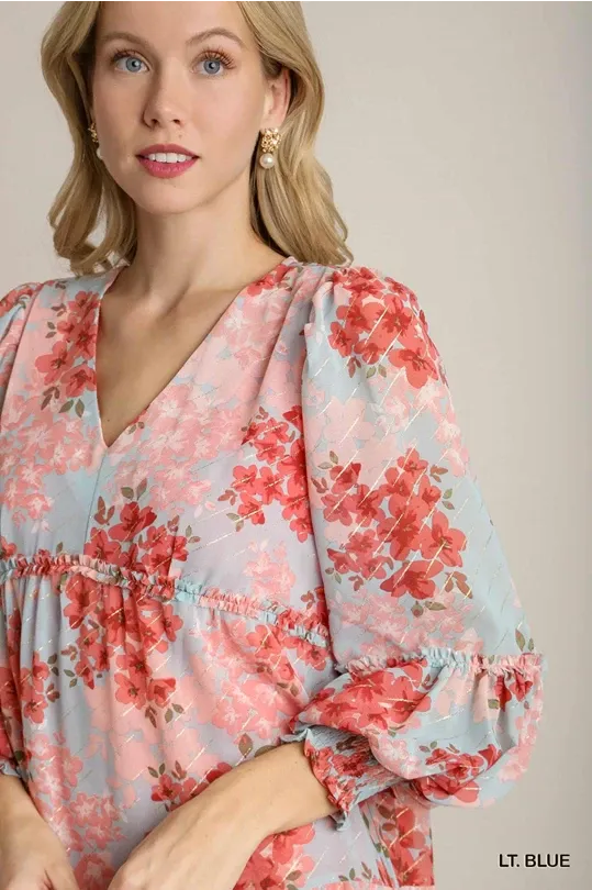 Light Blue Floral Dress