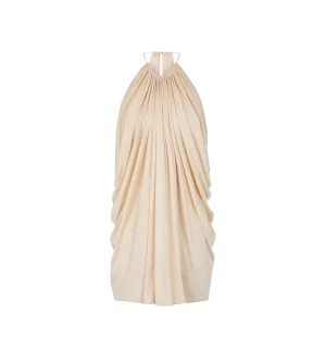 Light Lustrous Jersey Halterneck Cocktail Dress