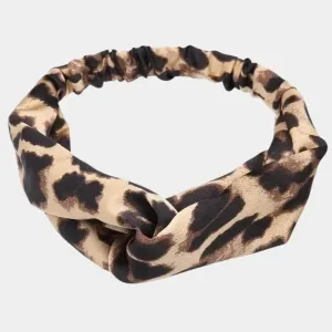 Light orange leopard headband