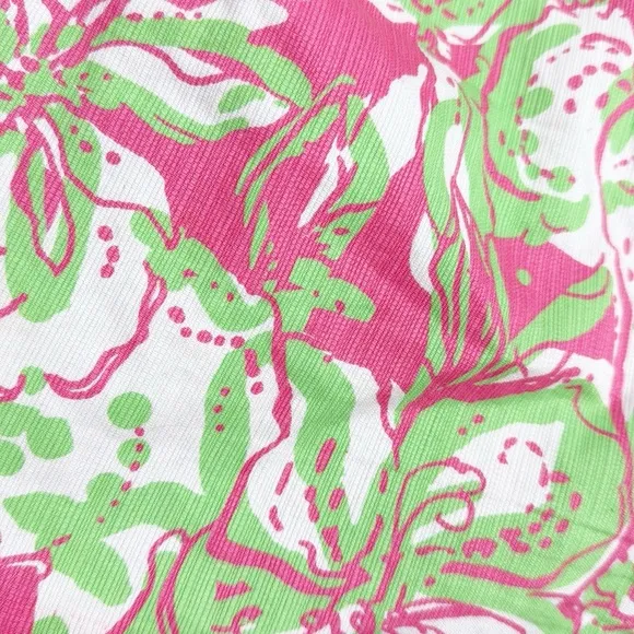 Lilly Pulitzer Liza Shorts hotty Pink Forgot My Trunks size 2 Pink Green Lace