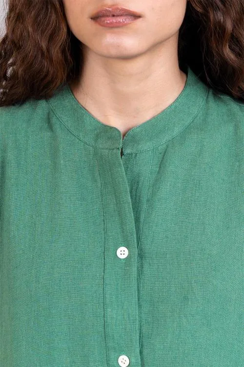 Linen Yuri Dress-Brown Bean