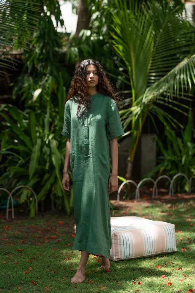 Linen Yuri Dress-Petal Pink
