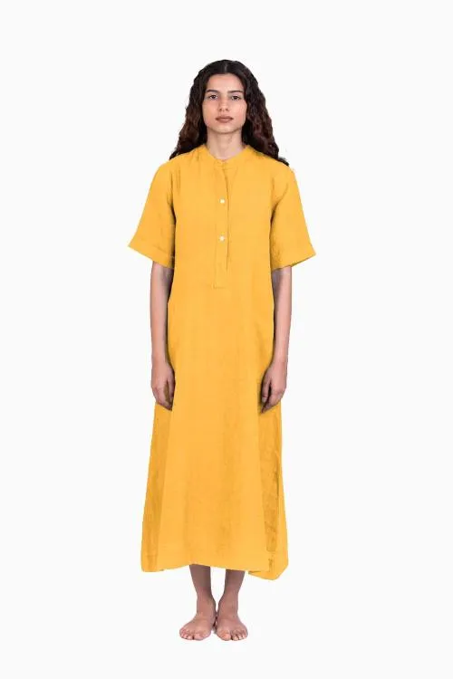 Linen Yuri Dress-Petal Pink